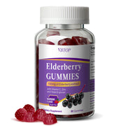 VBTop 5-in-1 elderberry gummies bottle for daily immune support.