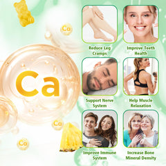 VCCHUYH calcium gummies for kids and adults on table during routine.
