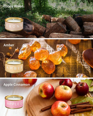 VEDA TINDA SCENT Apple Cinnamon candle for cozy autumn evenings.