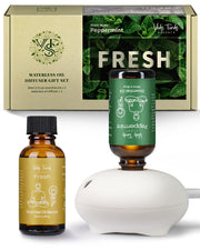 Veda Tinda Scent waterless diffuser small front view for convenient aromatherapy at home.