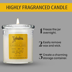 Vedazzling Pineapple Sage candle dual wick visible, promoting even melt.