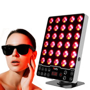 Veefy red light panel on a stand ready for full body sessions.