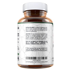 Packaging for Vegan Labs Apple Cider Vinegar Capsules highlights vegan ingredients.