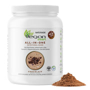 Vegansmart Naturade protein powder tub for a plant-based protein boost after workouts.