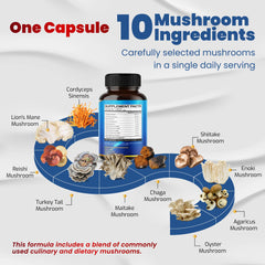 VEGATOT capsules closeup showing high potency mushroom blend.