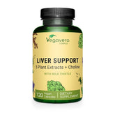 Vegavero Liver Support bottle for daily plant-based detox.