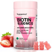 VEGEPOWER gominolas de biotina con botella para uso diario
