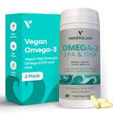 VEGETOLOGY vegan omega-3 bottle ready for daily brain and heart support