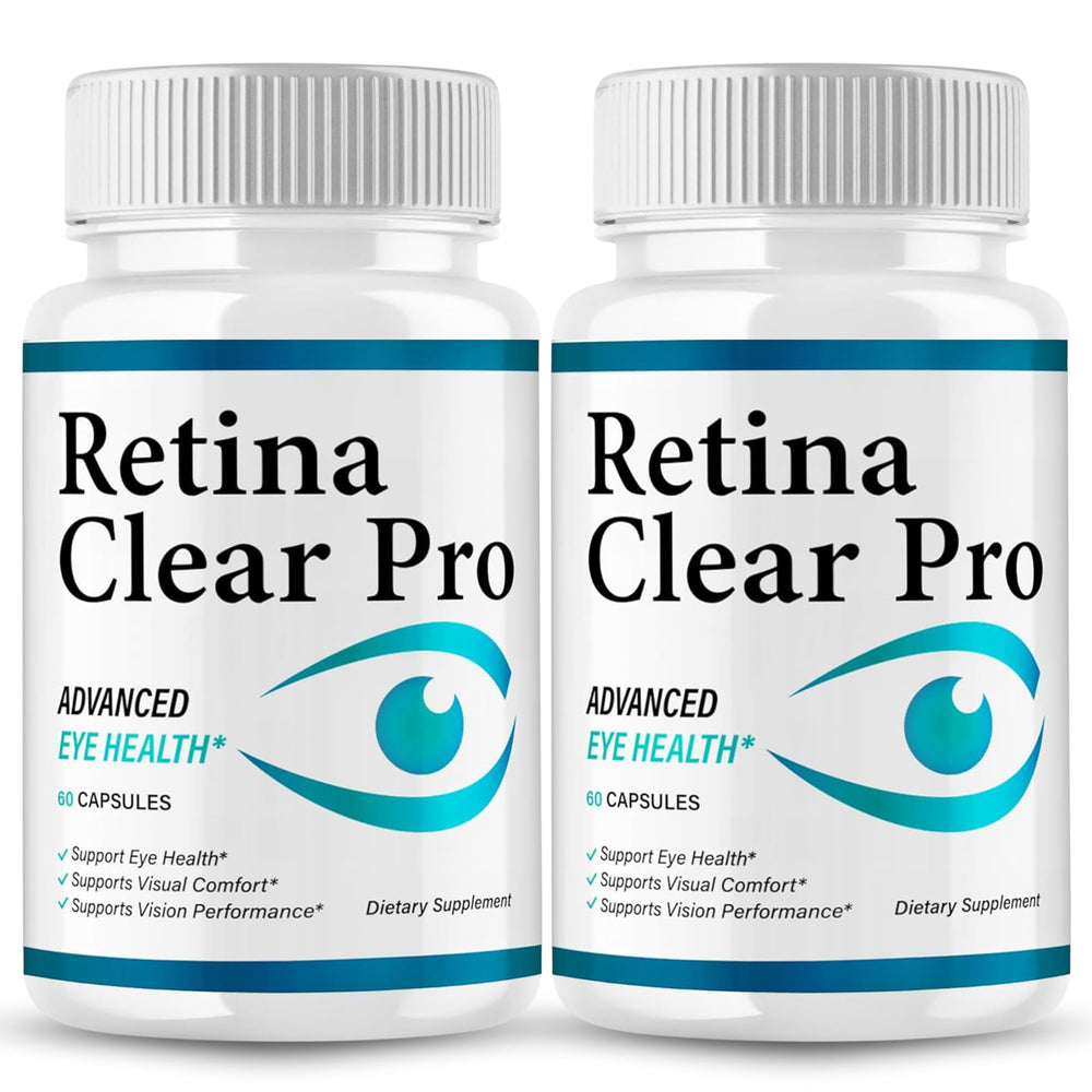 VegHerbs RetinaClear Pro bottle front with capsules for daily eye health support