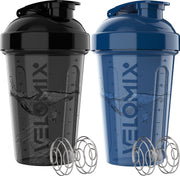 Velomix 2-pack 20oz shaker in blue for on-the-go protein shakes.