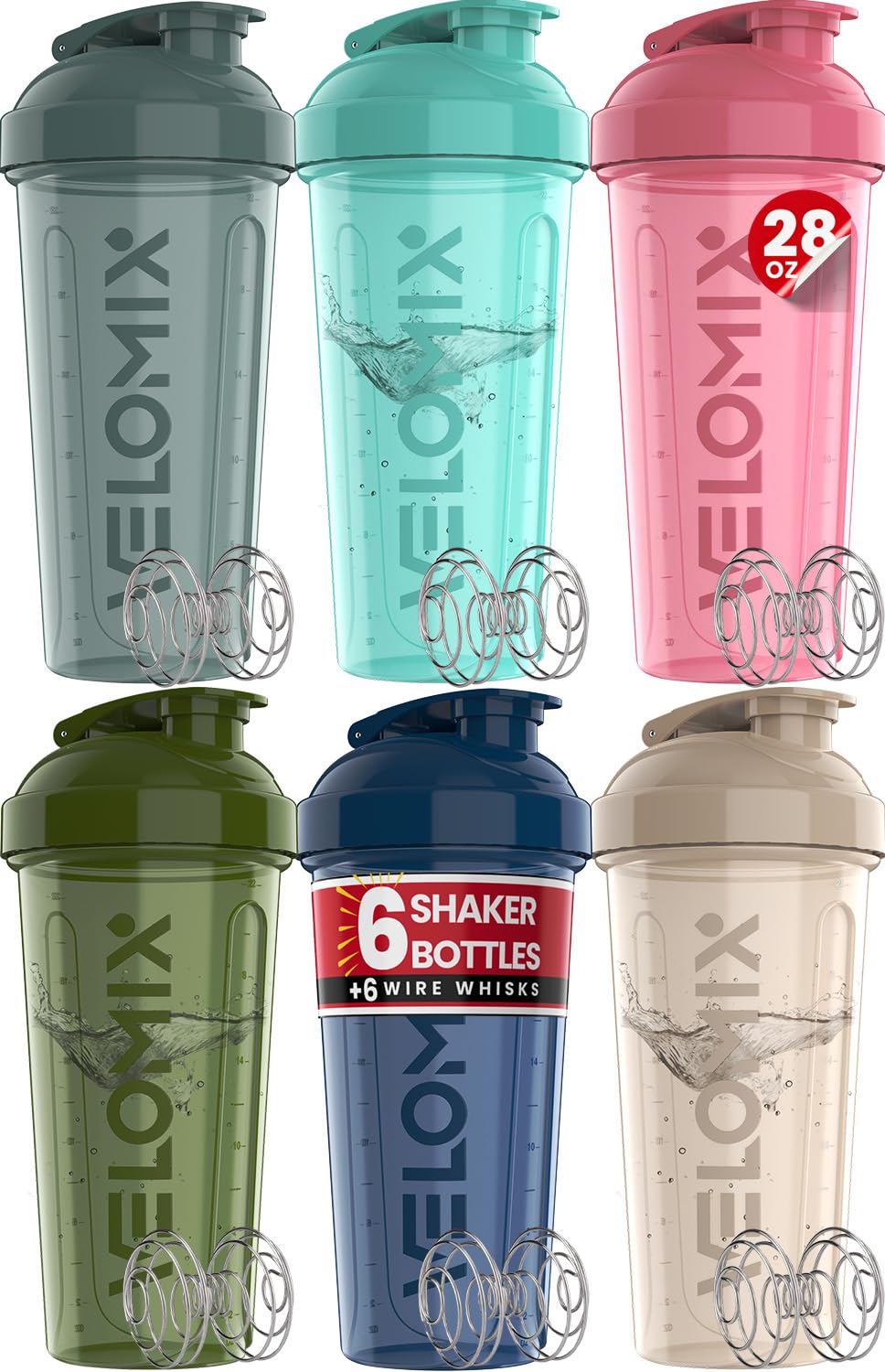 VELOMIX leakproof bottle for on the go shakes with mess free design