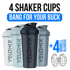 Velomix Aqua Depths shaker with twist lid for secure sealing.