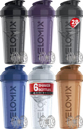 Velomix six-pack 28oz shaker bottles for on-the-go protein mixes.
