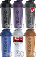 Velomix six-pack 28oz shaker bottles for on-the-go protein mixes.