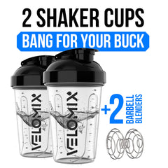 VELOMIX wire whisk accessory enhances smooth protein shakes
