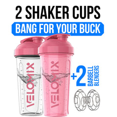 VELOMIX wire whisk inside bottle for smooth, lump-free shakes