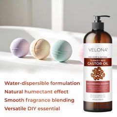 Velona Turkey Red Castor Oil provides humectant moisture for creams and serums