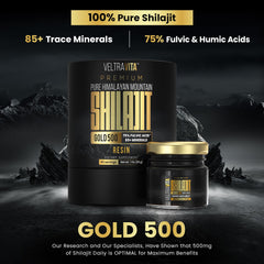 VeltraVita Shilajit Resin Gold pour spoon demonstrates easy dose for consistency.