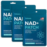 Velzara NAD patch on skin provides discreet, all-day wellness support.