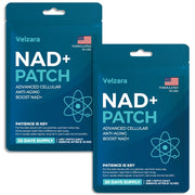 Velzara NAD+ patches in use for all-day wear and steady nutrient support.