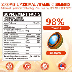 Close-up of Vemluta liposomal vitamin C gummies showing chewy texture.