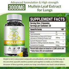 Vemluta Mullein Gummies blueberry flavor bottle for daily use