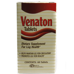 Person holding Venaton tablets suggests simple routine to support leg health.