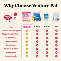 Scoop of Venture Pal Calm Drink Mix showing quick dose