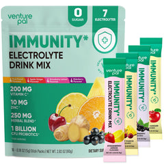 Venture Pal Immune Electrolytes packets designed for on-the-go hydration