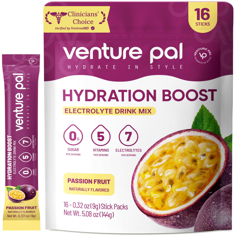 Venture Pal polvo electrolito sin azúcar vertido para hidratación rápida