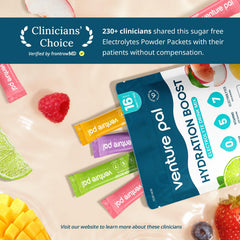 Travel-friendly sachet by Venture Pal for convenient hydration anywhere.