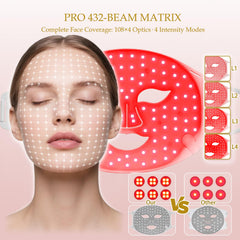 Veraylife LED mask shows 7 colors for customizable skincare sessions