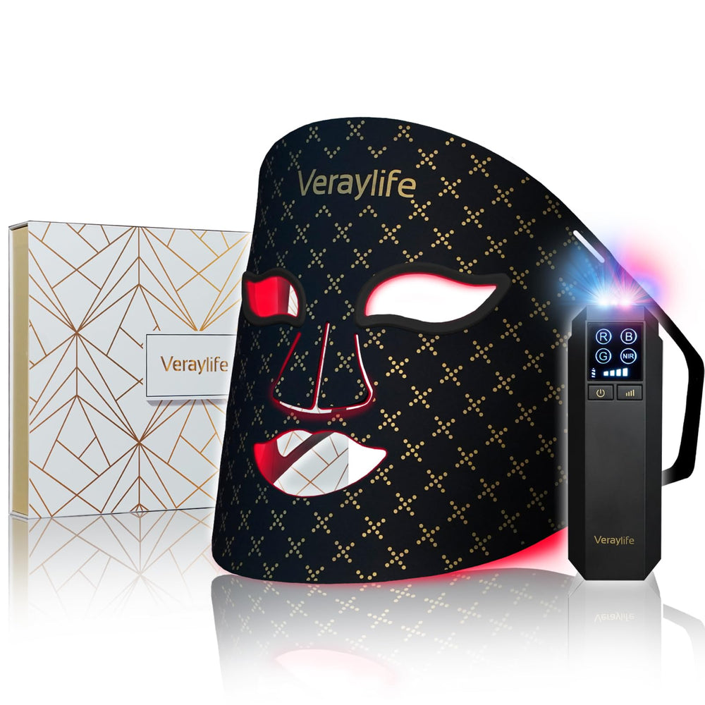Veraylife red-light face mask with seven colors and eight modes for at-home sessions.