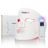Veraylife red light therapy mask on face highlights gentle skin rejuvenation options
