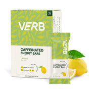 Verb Caffeinated Energy Bar Lemon 16-pack front view for on-the-go energy.