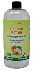 Verdana MCT Oil 32 oz bottle on the counter, ready for keto coffee.