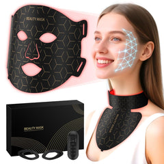 Verfubo red light face and neck mask for radiant skin and even tone.