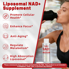 Close-up of Vervidora liposomal NAD+ liquid showing smooth texture for quick absorption.
