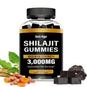 Veris Vigor Shilajit Gummies jar with berry flavor for daily energy support.