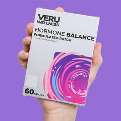 Veru Wellness patch on shoulder demonstrates easy daily wear and discreet use