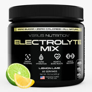 VERUS NUTRITION electrolytes powder tub front promotes clean hydration with zero sugar.