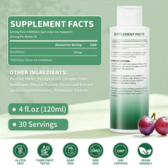 Vervidora Liposomal Glutathione measuring cup shows exact serving size.