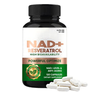 VeryHerbs NADH+ Resveratrol bottle for daily vitality and aging support.