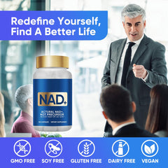 Veryherbs NADH+ capsules for easy daily energy support.