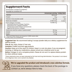 VEV Multi Collagen jar with scoop emphasizes convenient daily dosing.