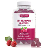 Vevoec Gynable Biotin Gummies jar demonstrates high-potency hair, skin, and nails support.