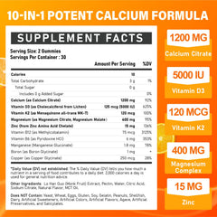 Closeup of Veyttisy gummies highlighting vegan, easy-to-digest calcium source