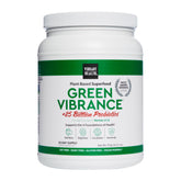 Vibrant Health Green Vibrance bottle with branding for daily energy support