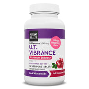 Vibrant Health U.T. Vibrance bottle shows botanical blend for urinary comfort on the go.