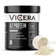 VICERA A2 Protein Powder bottle showcasing organic dairy nutrition for daily use